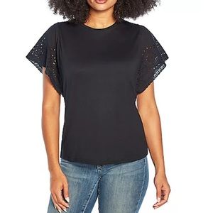 Gap Ladies Eyelet Sleeve Top